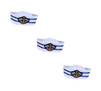 LIFKOME 3 Pièces Chapeau Maltaire Chapeau De Marin Hommes Rocher De Yacht Chapeau De Enfants Casquette Marine Chapeaux De Pour Hommes Chapeau Pour Les Enfants
