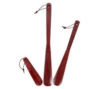 LIFKOME 3 Pièces Chausse-pied Long en Bois Marron, Léger et Portable | Aide Chaussage Facile, Conçu pour Seniors, Accessoire Chaussures Pratique, Lot de Trois Pièces Distinctes