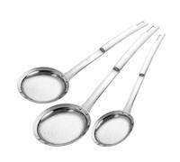 LIFKOME 3 Pièces Écumoire Acier Inoxydable Tamis Mailles Fines Louche Filtrante pour Cuisine Maison Protection Main Résistante Chaleur Facile à Nettoyer