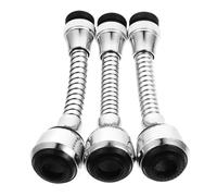 LIFKOME 3 pièces Embout Robinet Rotatif Éclaboussures Tête Robinet Multifonction Cuisine avec Aérateur Ajustable Économiseur Abs pour Évier