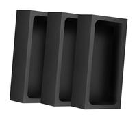 LIFKOME 3 Pièces Graphite Crucibles Set Square Graphite Mold For Metal Smelting And Petroleum Industry Storage Compatible With Various Oil Tanks Durable High Temperature Resistant