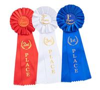 LIFKOME 3 pièces Lot de Rubans Médailles Récompense Ère Place pour Compétitions Scolaires Sportives et Fêtes et Confortable Décoration Cérémonie Participant Médaille Lecture et Remise