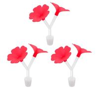 LIFKOME 3 Pièces Mangeoires à Colibris Suspendues en Plastique avec Double Bec, Facile à Remplir, Design Unique pour Décoration de Jardin et Observation en Extérieur