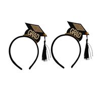 LIFKOME 3 Pièces Mini Bandeaux Cheveux avec Mini Chapeau à Pompon Accessoires de Tête Chic et pour Fête de Remise de Diplôme Décorations et Photoprops Festifs