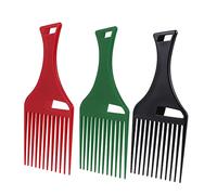 LIFKOME 3 pièces Peigne Pick Afro avec Dents Larges Plastique Ergonomique pour Cheveux Bouclés Épais et Crépus Coiffage Doux et Massage Chevelu
