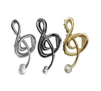 LIFKOME 3 pièces Pince à Cheveux Métal avec Note de Musique et Perles Fausses Pince Griffes Élégante pour Femmes Lot de Clips Coiffure Raffinés et Sécurisés