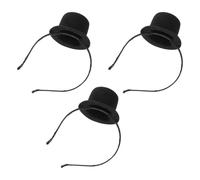 LIFKOME 3 pièces Serre-tête Mini Chapeau Forme Noir Accessoire Vintage pour Fêtes à Thème Carnaval Halloween et Tea Party Style Années