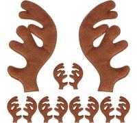 LIFKOME 30 Pièces Cerf Antlers Tissu pour Noël Bandeau DIY Décoratif Souple Accessoires Tête de Renne Gauche et Droit pour Fête et Artisanat