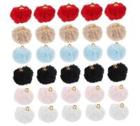 LIFKOME 30 pièces Pompons Colorés pour Bijoux Petits Pompons Doux Peluche pour Loisirs Créatifs Accessoires Charmants pour Fabrication de Boucles Oreilles et Pendentifs