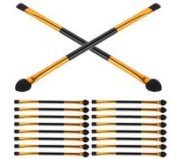 LIFKOME 30 Pinceaux à Paupières Double Embout Fibres Synthétiques Manche Plastique Résistant Ensemble Maquillage Femme pour Usage Quotidien et Maquillage des Yeux