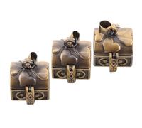 LIFKOME 3pcs Pendentifs Vintage en Cuivre de Coffre Trésor Ouvrable, Charme Polyvalent pour Bracelets et Colliers, Rangement pour Petits Souvenirs, Usage Personnel ou Occasions Formelles