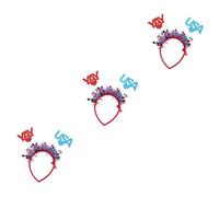 LIFKOME 3pièces Bandeau Avec Pour Fête Accessoire De Cheveux Indépendance Et Décoration De Memorial Day