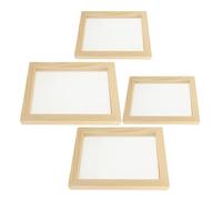 LIFKOME 4 Cadres De Tamis En Bois Pour La Fabrication De Papier Moule À Broder En Bois Pour Loisirs Créatifs Cadre De Coloriage Beige