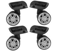 LIFKOME 4 Paires Roues de Rechange Silencieuses pour Valise de roulettes Pivotantes Caoutchouc Haute Élasticité Silencieuses et Résistantes pour Trolley Coffre et Bagages de Voyage