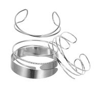 LIFKOME 4 pièces Bracelet Manchette Alliage Ajustable pour Femme Design Géométrique Ouvert Bague de Bras et Résistante Accessoire Chic pour Toutes Occasions