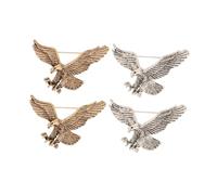 LIFKOME 4 Pièces Broche Vintage Épinglette De Vêtements Pour Femmes Insignes Bouton Épingle à Chapeau Martel Costume Corbeau Épingle En Émail Tigre Broche Serpent Dessin Animé Alliage