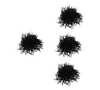 LIFKOME 4 Pièces De Dreadlocks Synthétique Perruques Tressées Courtes Bouclées Dreadlock Pour Hommes Décoration D'extensions De Cheveux Soie Domestique Black