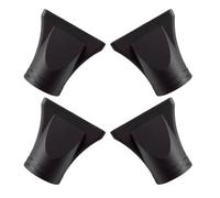 LIFKOME 4 Pièces Embouts de Sèche-cheveux en Nylon Noir, Buse Plate de Soufflage Robuste à Usage Polyvalent, Design Large de Bec de Canard, pour Salon et Domicile