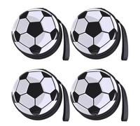 LIFKOME 4 pièces Football Pattern Tinplate Money Bags Set Rounded Change Storage Containers With Creative Design Lightweight And Compact For Sports Fans Random Interior Couleur Aléatoire
