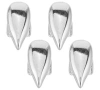 LIFKOME 4 Pièces Grills Hip Hop pour Dents Cuivre et Argent Capuchons Dentaires Pointus Forme de Goutte Eau Bijoux Amovibles pour Style Urbain et Cosplay