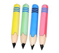 LIFKOME 4 Pièces Jumbo Inflatable Pencil Balloon Oversized PVC Crayons For Back-to-school Party Decoration Classroom Props Graduation Events And Photo Accessories