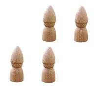 LIFKOME 4 pièces Kit Créatif Marionnettes Naturel Non Peint pour Garçon Fille Activité Manuelle pour Développer Imagination et Habileté Cadeau Ludique Garçon Fille Ans