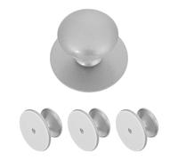 LIFKOME 4 Pièces Lot de 4 Poignées Adhésives en Acier Inoxydable Argentées pour Porte, Armoires et Meubles de Camping-car, Poignées Auto-adhésives sans Perçage, Design Moderne et