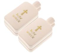 LIFKOME 4 Pièces Lot de Bouteilles Eau Bénite Petites Bouteilles Décoratives Étanches pour Baptême Mariage Fête Communion