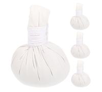 LIFKOME 4 Pièces Lot de de Massage Compresses Chauffantes Naturelles pour Relaxation Profonde Du Dos Cou et Épaules Outil de Massage Thaï Traditionnel