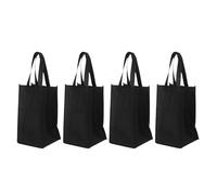 LIFKOME 4 Pièces Porte-Bouteilles Tissu Épais Réutilisable avec Poignée Isolant pour Vin Whisky et Bière Bouteilles pour Cadeaux et Fêtes