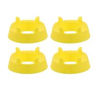 LIFKOME 4 Pièces Porte- de Football, Support Stable en PP Jaune | Base à Quatre Coins, Construction Peu Encombrante, Protection des Souvenirs, Usage en Magasin et Présentation Professionnelle