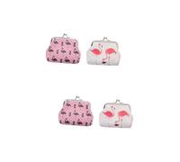 LIFKOME 4 Pièces porte-monnaie pour femme porte-monnaie femme porte-monnaie pour filles mignonette portefeuilles femme wallet for women portemonnaie femme porte-monnaie flamant rose