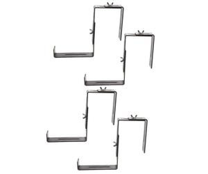 LIFKOME 4 Pièces Support de Jardinière Support de Pot de Fleurs pour Rambarde en Fer Noir, Forme Rectangulaire, à Crochet Courbe, pour Jardinières Rectangulaires et Pots de Fleurs, Facile
