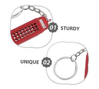 LIFKOME 4 pièces Vintage London Telephone Booth Keyring Set Keychain And Stylish Bag Charm Iconic British Souvenir For Travel And Gifts