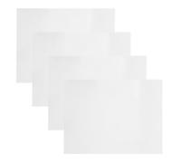 LIFKOME 4 Plaques Nominatives Vierges pour Portes en Aluminium Blanc pour Sublimation, Transfert Thermique, Légères et Solide, Pack de 4 pour Projets de Signalétique Commerciale