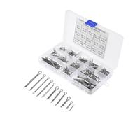 LIFKOME 420 pièces Kit de Goupilles Fendues Acier Inoxydable Assortiment Boîte de Rangement Transparente Clips de Fixation Métalliques pour Auto Atelier et Réparation Moteurs