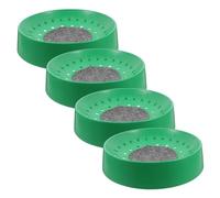 LIFKOME 4pcs Bols de Nidification pour Pigeon en Abs Vert, Solide et Facile à Nettoyer, Support de Plateau pour Nichoirs, Fournitures pour L'élevage de Pigeons