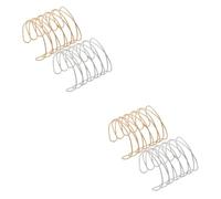 LIFKOME 4pièces Bracelet Ouvert Ajustable Lot De Bagues Et Accessoire Élégant Pour Toutes Occasions