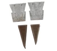 LIFKOME 4pièces Coins Coniques pour Hache Et Marteau Accessoires Installation Robustes Résistants La Corrosion Faciles à Fixer pour Travaux De Renforcement Charpenterie