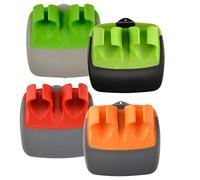 LIFKOME 4pièces Pèle-légumes Fruits Silicone Pour Doigts Éplucheur De Carottes Pommes De Terre Outil De Cuisine Pratique Noir-vert Gris-vert Gris-orange