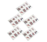 LIFKOME 5 ensembles Autocollants Temporaires Visage Drapeau Britannique Décorations Patriotiques Faciles à Appliquer pour Supporters de Football