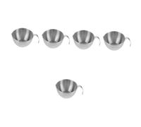 LIFKOME 5 Pièces Bol à Mélanger Acier Inoxydable avec Poignée et Échelle Bol de Préparation Multifonction pour Cuisine pour Salades Pâtes Soupe et Plus Capacité