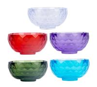 LIFKOME 5 pièces Bol de Masque Visage Acrylique Bol Mélangeur pour Soins Du Visage Résistant et Facile à Nettoyer Usage pour Masques Argile et Soins Capillaires Couleurs Couleur Aléatoire