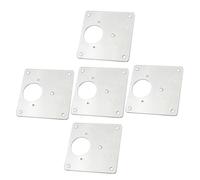 LIFKOME 5 pièces Plaque Réparation Charnière Porte Armoire Acier Inoxydable avec Vis Fixation Robuste pour Réparation Gond Porte et Support Meuble Facile à Installer