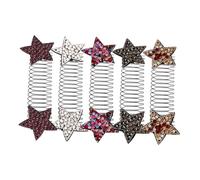 LIFKOME 5 pièces Set de Pinces Étoiles Invisibles pour Cheveux Peignes Coiffants Colorés Maintien Naturel pour Franges et Chignons Accessoires Polyvalents pour Femmes