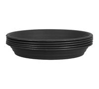 LIFKOME 5 Pièces Soucoupe de Jardinière Ronde, Plateau Décoratif Renforcé | Bords Relevés, Compatibilité, Aide à Mobilité des Plantes, pour Pots Plastiques et Balcons