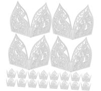 LIFKOME 50 Pièces Boîte à Bonbons Papier Découpé Conteneur Mariage Élégant Cadeau Fête et Anniversaire Liners Dessert Cupcake Raffinés