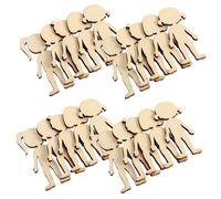 LIFKOME 50 pièces DIY Wooden Girl Figure Cutouts For Crafts Unfinished Wood Chips For Art Projects And Decoration