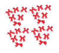 LIFKOME 50 Pièces Nœuds Mini Faits Main en Ruban pour décoration Pochettes Cadeaux pâtisserie Mariage Anniversaire fêtes 50 pcs Rouge