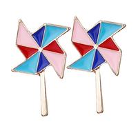 LIFKOME 5pièces Lot De Broches Alliage Forme Moulin Vent Style Dessin Animé Épingle Créative Unisexe Accessoire Décoration Vêtements